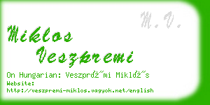 miklos veszpremi business card